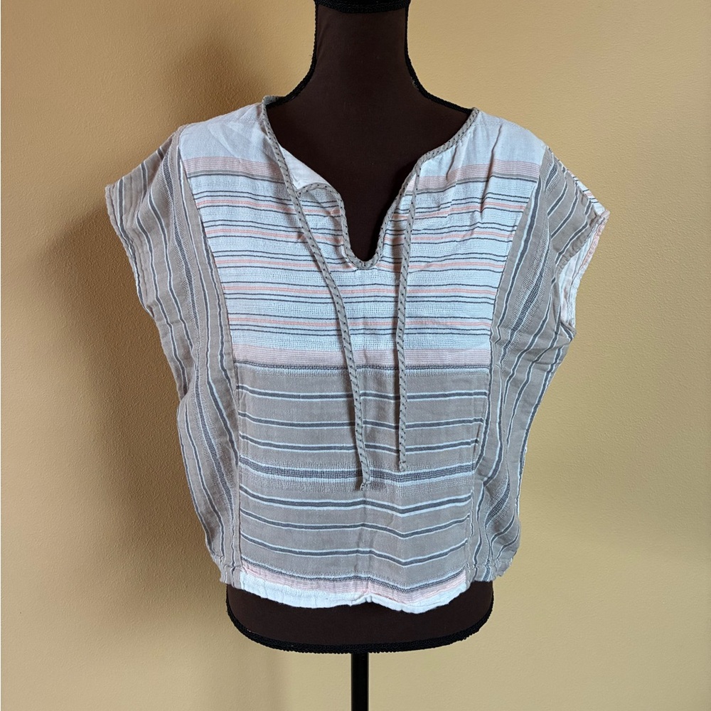 prAna Mistico Top Organic Cotton Stone Shade (?) W11190711 Size SMALL